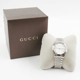  Shop Authentic Gucci G Timeless Silver Dial Silver Steel Strap Watch For Men - YA126401 - Luxxuri