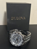  Shop Authentic Bulova Crystal Collection Pave Silver Dial with Crystals Silver Steel Strap Watch for Men - 96C134 - Luxxuri