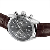  Shop Authentic Tag Heuer Carrera Chronograph Grey Dial Brown Leather Strap Watch for Men - CBN2012.FC6483 - Luxxuri