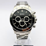  Shop Authentic Hugo Boss Ikon Black Dial Silver Steel Strap Watch for Men - 1512965 - Luxxuri