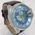  Shop Authentic Diesel Mega Chief Light Blue Dial Brown Leather Strap Watch For Men - DZ4281 - Luxxuri