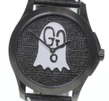  Shop Authentic Gucci G Timeless Ghost Black Dial Black Leather Strap Watch For Men - YA1264018 - Luxxuri