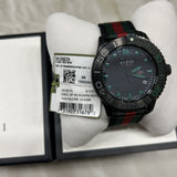  Shop Authentic Gucci G Timeless Sport Black Dial Two Tone NATO Strap Watch For Men - YA126229 - Luxxuri