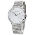  Shop Authentic Calvin Klein White Dial Silver Mesh Bracelet Watch for Women - K8M21126 - Luxxuri