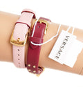  Shop Authentic Versace Medusa Lock Icon Gold Dial Red Leather Strap Watch for Women - VEDW00319 - Luxxuri