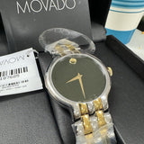  Shop Authentic Movado Veturi Quartz Black Dial Two Tone Steel Strap Watch for Men - 0606932 - Luxxuri