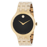  Shop Authentic Movado Veturi Quartz Black Dial Gold Steel Strap Watch for Men - 0606934 - Luxxuri