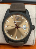  Shop Authentic Emporio Armani Sportivo Chronograph Beige Dial Brown Leather Strap Watch For Men - AR6081 - Luxxuri