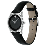  Shop Authentic Movado Museum Classic Black Dial Black Leather Strap Watch For Women - 0606503 - Luxxuri