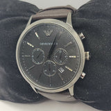  Shop Authentic Emporio Armani Sportivo Black Dial Brown Leather Strap Watch For Men - AR2462 - Luxxuri