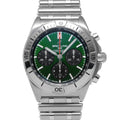  Shop Authentic Breitling Chronomat B01 42mm Green Dial Silver Steel Strap Watch for Men - AB01343A1L1A1 - Luxxuri