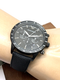  Shop Authentic Emporio Armani Mario Chronograph Quartz Black Dial Black Nylon Strap Watch For Men - AR11453 - Luxxuri