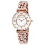  Shop Authentic Emporio Armani Gianni T Bar Mother of Pearl Rose Gold Stainless Steel Strap Watch For Women - AR1909 - Luxxuri