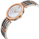  Shop Authentic Movado Esperanza Mother of Pearl Dial Two Tone Steel Strap Watch For Women - 0607114 - Luxxuri