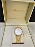  Shop Authentic Versace V-Twist White Dial White Leather Strap Watch for Women - VELS00419 - Luxxuri
