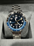  Shop Authentic Tag Heuer Autavia Cosc GMT Automatic Blue Dial Silver Steel Strap Watch for Men - WBE511A.BA0650 - Luxxuri