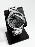  Shop Authentic Cartier Ballon Bleu de Cartier Black Dial Silver Steel Strap Watch for Men - W6920042 - Luxxuri