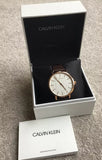  Shop Authentic Calvin Klein Even Silver Dial Brown Leather Strap Watch for Men - K7B216G6 - Luxxuri
