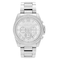  Shop Authentic Michael Kors Brecken Chronograph Silver Dial Silver Steel Strap Watch For Women - MK8562 - Luxxuri