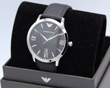  Shop Authentic Emporio Armani Giovanni Analog Black Dial Black Leather Strap Watch For Men - AR11210 - Luxxuri