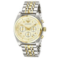  Shop Authentic Emporio Armani Classic Chronograph White Dial Two Tone Steel Strap Watch For Men - AR0396 - Luxxuri