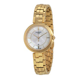  Shop Authentic Tissot Flamingo Mother of Pearl White Dial Gold Steel Strap Watch For Women - T094.210.33.111.00 - Luxxuri