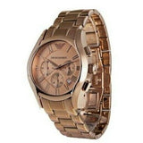  Shop Authentic Emporio Armani Valente Chronograph Rose Gold Dial Rose Gold Steel Strap Watch For Men - AR0365 - Luxxuri