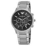  Shop Authentic Emporio Armani Sportivo Chronograph Black Dial Silver Steel Strap Watch For Men - AR2460 - Luxxuri