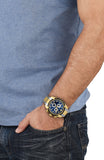  Shop Authentic Versace V-Ray Chronograph Quartz Blue Dial Two Tone Steel Strap Watch For Men - VE2I01021 - Luxxuri