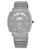  Shop Authentic Gucci Grip Quartz Silver Dial Silver Steel Strap Watch For Women - YA157401 - Luxxuri