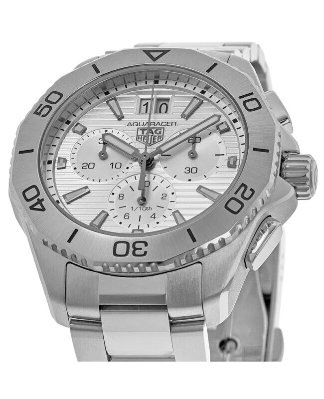  Shop Authentic Tag Heuer Aquaracer Professional 200 Date White Dial Silver Steel Strap Watch for Men - CBP1111.BA0627 - Luxxuri