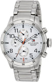  Shop Authentic Tommy Hilfiger Trent Multifunction White Dial Silver Steel Strap Watch for Men - 1791140 - Luxxuri