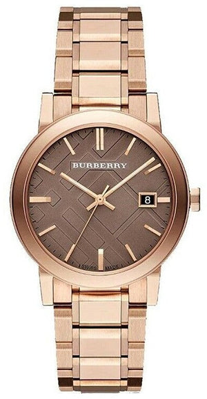  Shop Authentic Burberry The City Light Brown Dial Rose Gold Steel Strap Watch for Women - BU9005 - Luxxuri