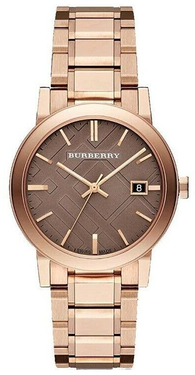  Shop Authentic Burberry The City Light Brown Dial Rose Gold Steel Strap Watch for Women - BU9005 - Luxxuri