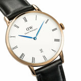  Shop Authentic Daniel Wellington Classic Sheffield White Dial Black Leather Strap Watch For Men - DW00100084 - Luxxuri