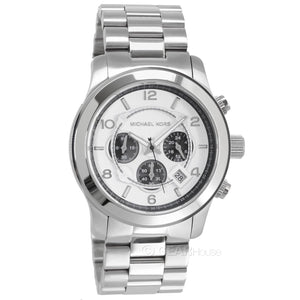  Shop Authentic Michael Kors Runway Chronograph Silver Dial Silver Steel Strap Watch for Men - MK8060 - Luxxuri