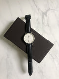  Shop Authentic Daniel Wellington Classy Sheffield White Dial Black Leather Strap Watch For Women - DW00100080 - Luxxuri