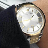  Shop Authentic Emporio Armani Renato Silver Dial Two Tone Steel Strap Watch For Men - AR2449 - Luxxuri