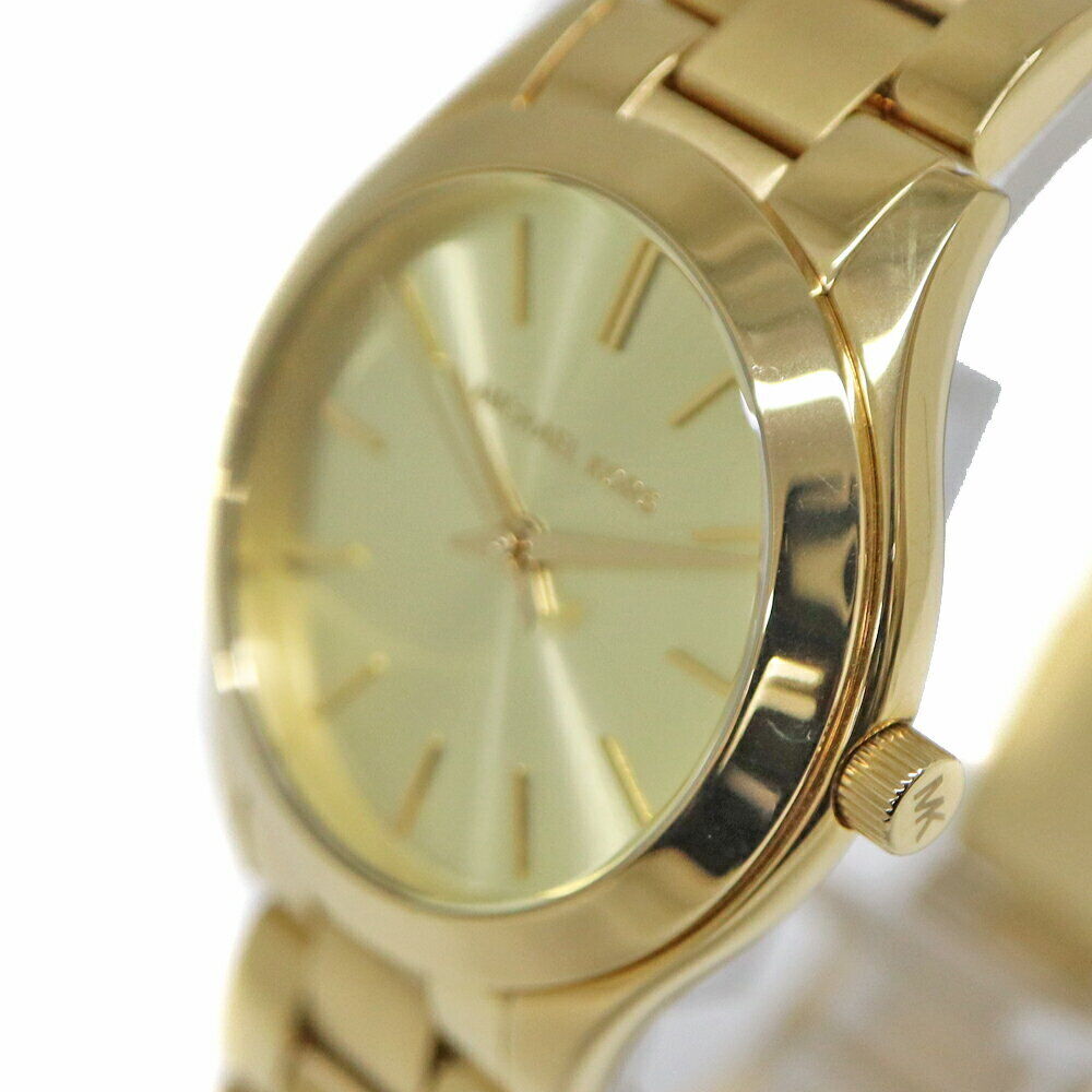  Shop Authentic Michael Kors Mini Runway Slim Gold Dial Gold Steel Strap Watch for Women - MK3512 - Luxxuri