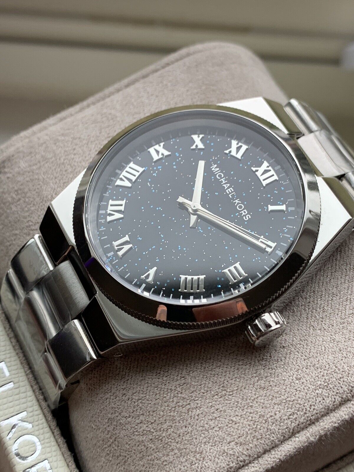  Shop Authentic Michael Kors Channing Midnight Blue Dial Silver Steel Strap Watch for Women - MK6113 - Luxxuri