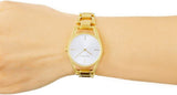  Shop Authentic Calvin Klein Dainty White Dial Gold Steel Strap Watch for Women - K7L23546 - Luxxuri