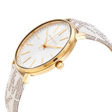  Shop Authentic Michael Kors Pyper Quartz Silver Dial White Leather Strap Watch For Women - MK2858 - Luxxuri