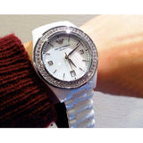  Shop Authentic Emporio Armani Ceramica White Mother of Pearl Dial Stainless Steel Strap Watch For Women - AR1426 - Luxxuri