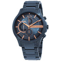  Shop Authentic Armani Exchange Hampton Chronograph Blue Dial Blue Steel Strap Watch For Men - AX2430 - Luxxuri