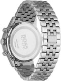  Shop Authentic Hugo Boss Aeroliner Chronograph Quartz White Dial Silver Steel Strap Watch For Men - HB1512445 - Luxxuri