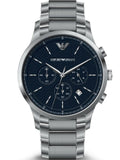  Shop Authentic Emporio Armani Renato Chronograph Blue Dial Silver Steel Strap Watch For Men - AR2486 - Luxxuri
