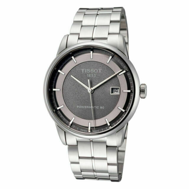  Shop Authentic Tissot Luxury Powermatic 80 Grey Dial Silver Steel Strap Watch for Men - T086.407.11.061.00 - Luxxuri