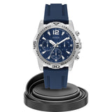  Shop Authentic Guess Commander Blue Dial Blue Rubber Strap Watch for Men - GW0211G1 - Luxxuri