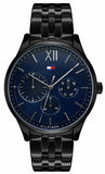  Shop Authentic Tommy Hilfiger Damon Quartz Chronograph Blue Dial Black Steel Strap Watch for Men - 1791454 - Luxxuri
