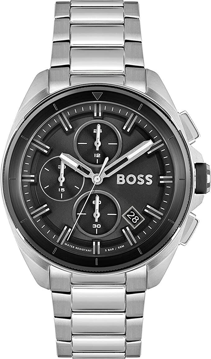  Shop Authentic Hugo Boss Volane Black Dial Silver Steel Strap Watch for Men - 1513949 - Luxxuri